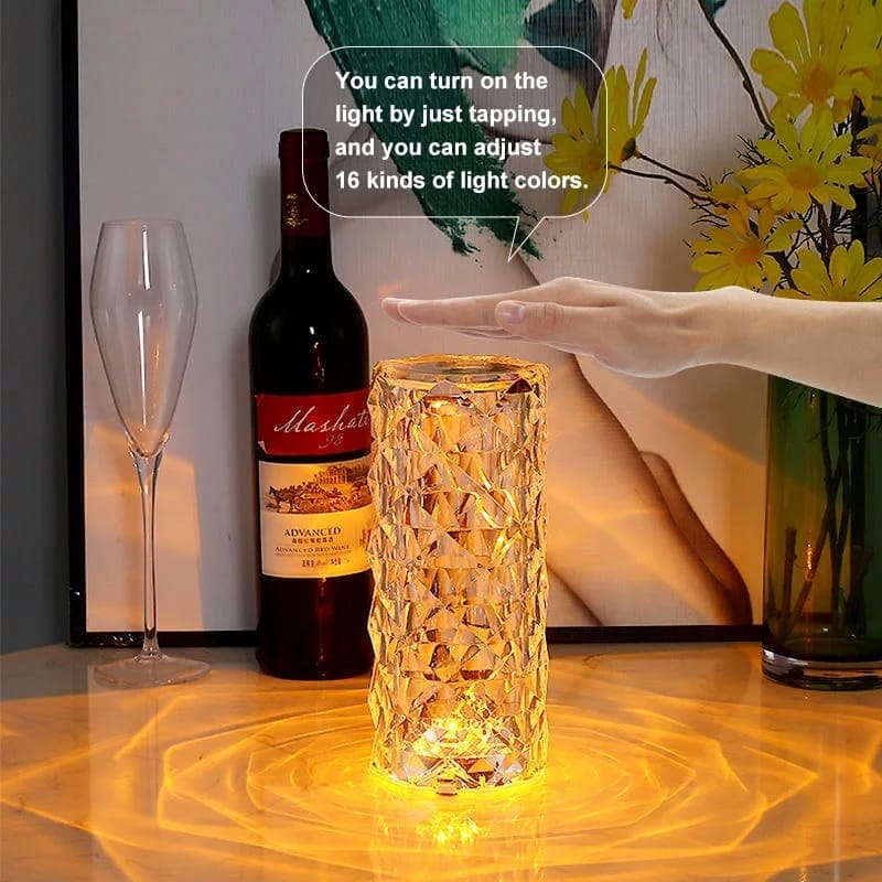 16 Color Daimond Crystal Lamp With Remote LED Crystal Table Lamp (S)