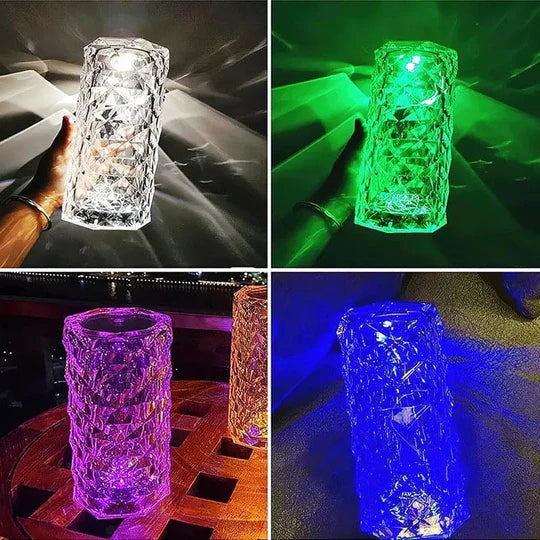 16 Color Daimond Crystal Lamp With Remote LED Crystal Table Lamp (S)