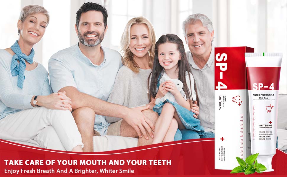 Yayashi Sp-4 Ultra Whitening Toothpaste Probiotic Stain Remover / Stain Removing Toothpaste, Protects Gums Freshens Breath, For Everyone