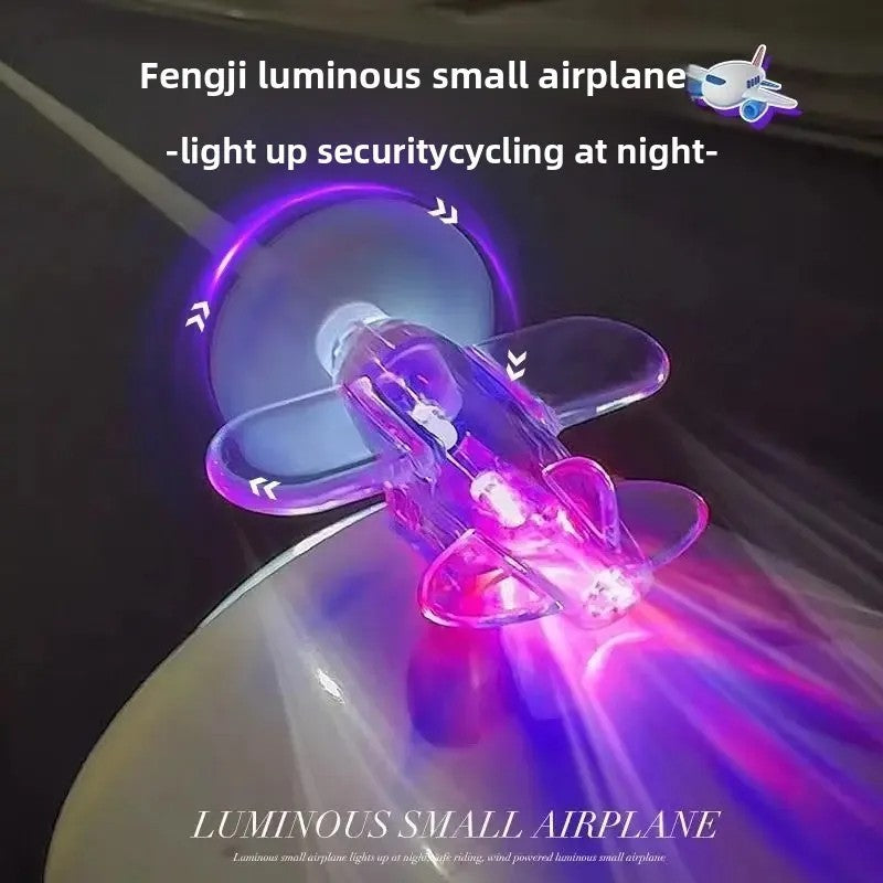 Colorful Light Small Aircraft Electric Vehicle Motorcycle Wind Energy Car Decorative Atmosphere Light Automobile Lighting