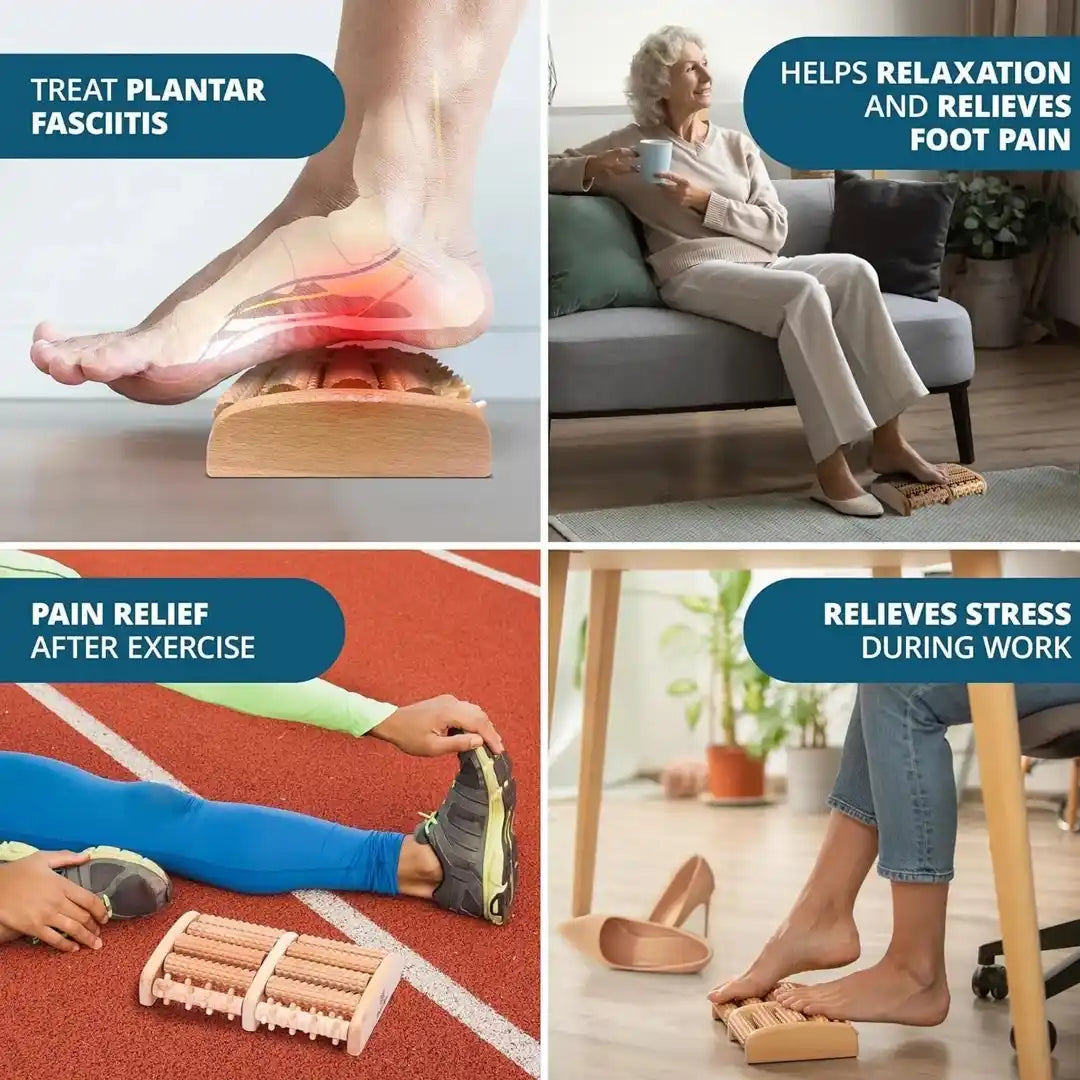 Wooden Foot Massager - portable use