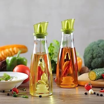 Kitchen Seasoning Glass Storage Bottle Sealed Moisture-Proof Glass Oil Bottle with Infuser