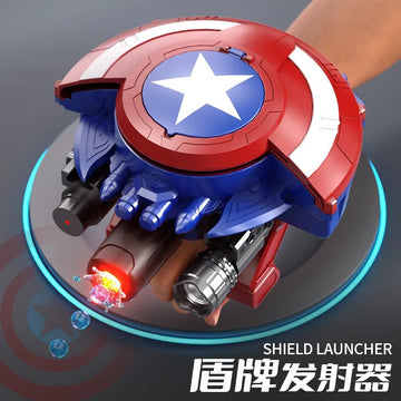 Captain America Light Shield Transforming Electric Launcher Water Baby Battle Shooting Boys Gift Toy Action Figure Collectible