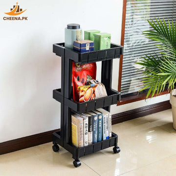 3 Tier Trolley Black