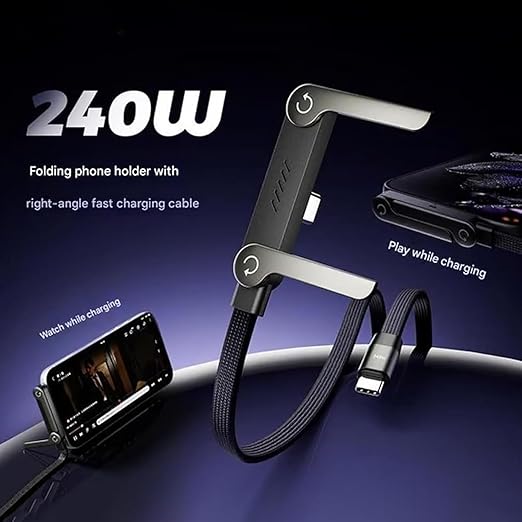 240W 2-in-1 C to C Cable with Phone Stand - view 2