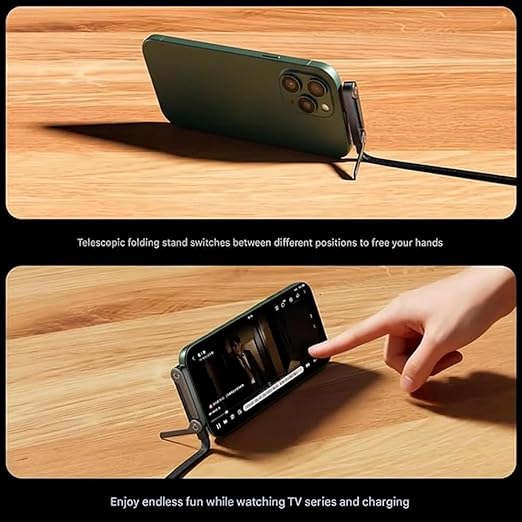 240W 2-in-1 C to C Cable with Phone Stand - charging power