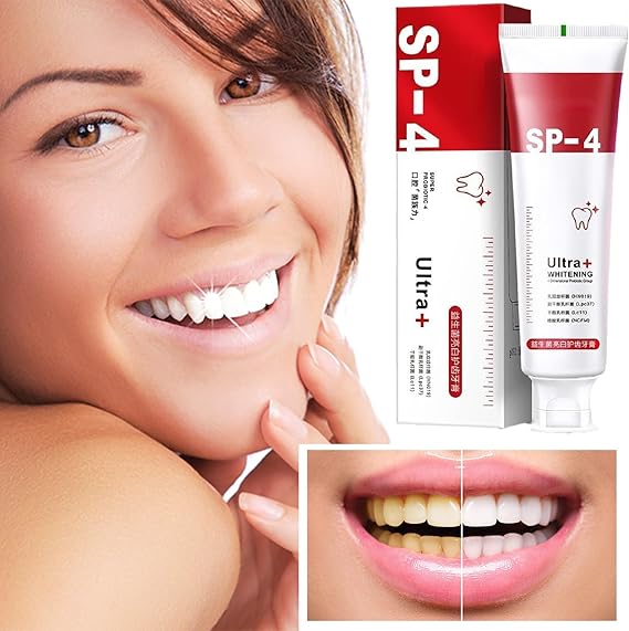 Yayashi Sp-4 Ultra Whitening Toothpaste Probiotic Stain Remover / Stain Removing Toothpaste, Protects Gums Freshens Breath, For Everyone