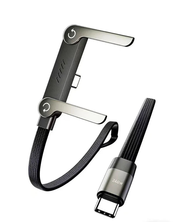 240W 2-in-1 C to C Cable with Phone Stand - package