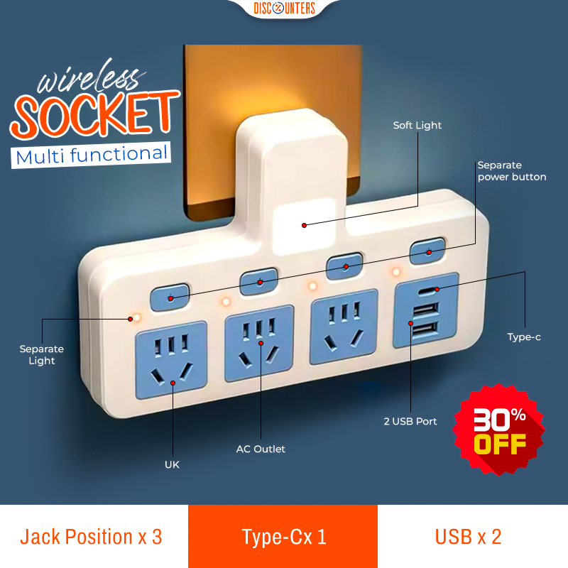Multi functional wireless socket