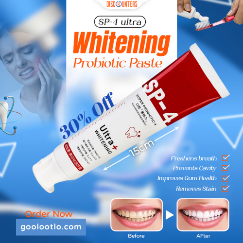 Yayashi Sp-4 Ultra Whitening Toothpaste Probiotic Stain Remover / Stain Removing Toothpaste, Protects Gums Freshens Breath, For Everyone