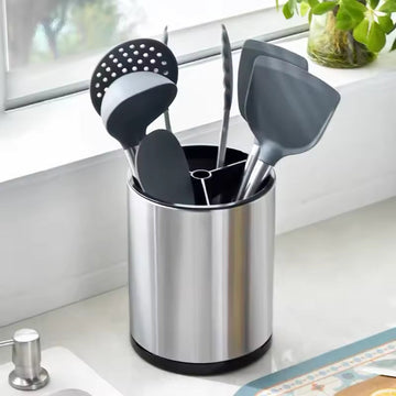 Stainless Steel Kitchen Utensil Set Draining Storage Box