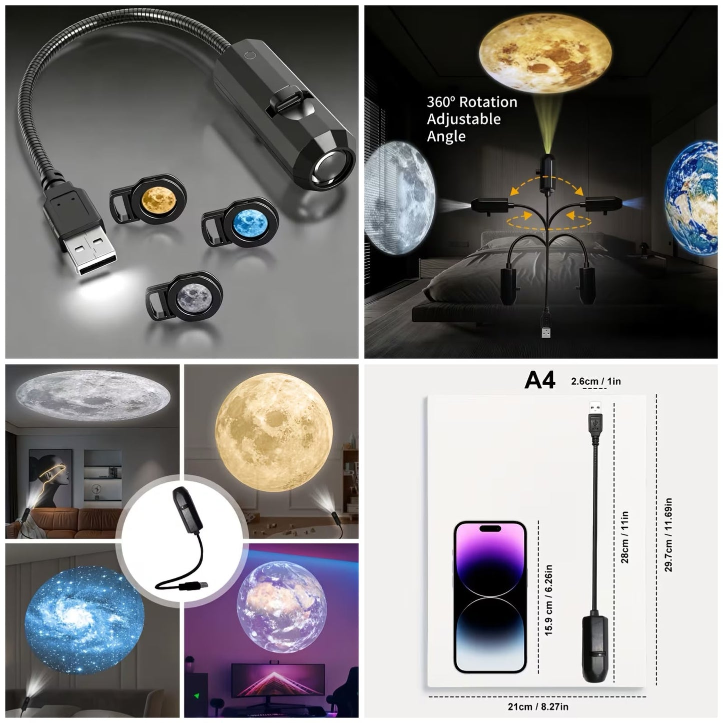 GOOLOOTLO™ 3-Lens Projector – Portable HD LED Projector