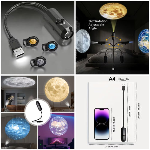 GOOLOOTLO™ 3-Lens Projector