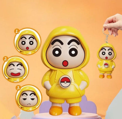 GOOLOOTLO Face Changing Surprise Figure Keychain – Press to Switch Expressions