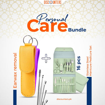 Personal Care Bundle Earwax Kit+16 Pcs Manicure Pedicure Set