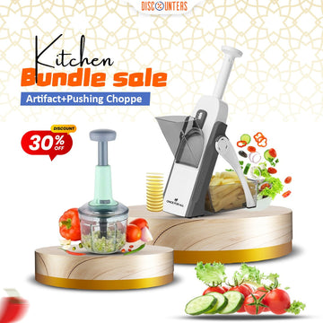 Kitchen Bundle Chopping Artifact+Pushing Chopper
