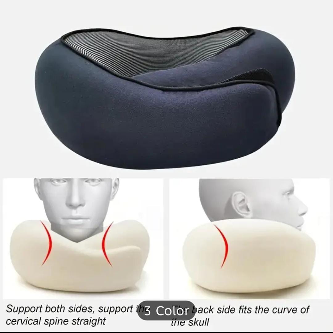 Portable Adjustable Travel Neck Pillow Memory Foam U-shaped Pillow