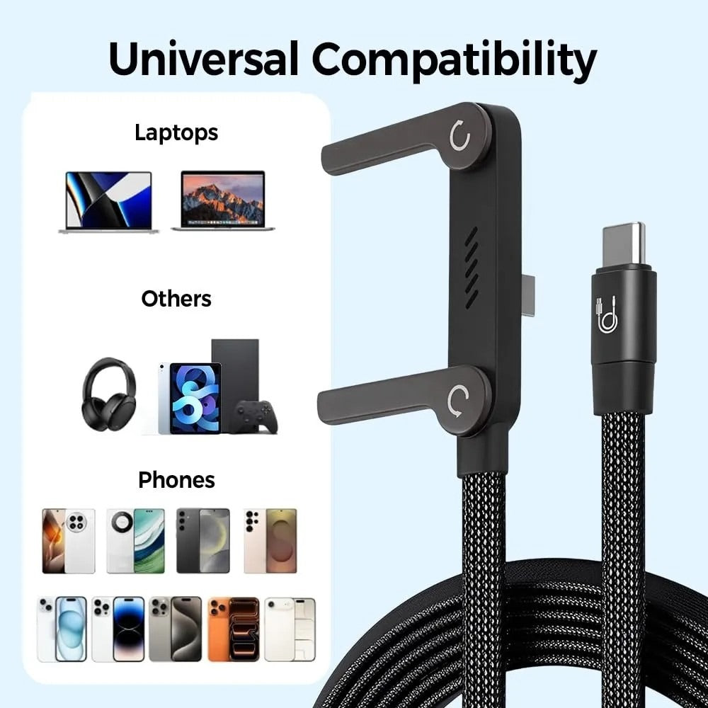 240W 2-in-1 C to C Cable with Phone Stand