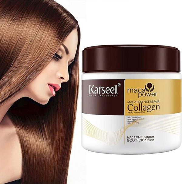 Karseell Hair Mask Collagen Treatment Cream – Argan Oil & Maca Essence, 16.9 Oz 500ml