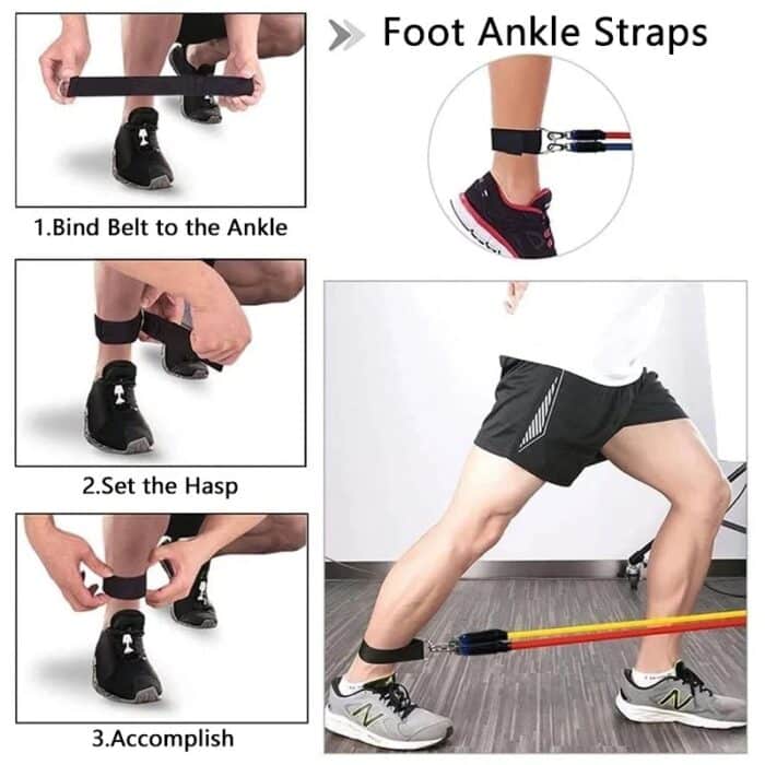 11 Piece Power Resistance Band Set Strength Training Yoga Sports Fitness Band Equipment For Men And Women
